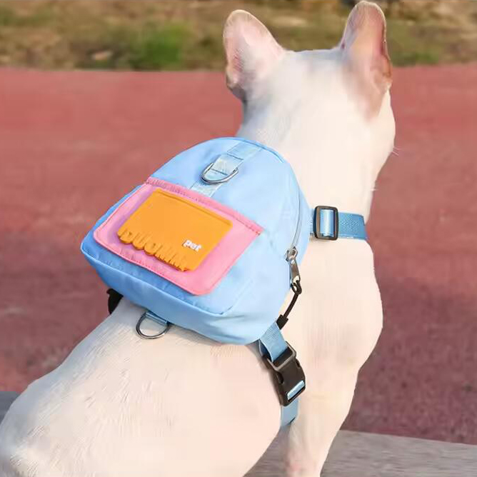 Lovely Outdoor Snacks Portable Small Pet Dog Bag Oxford Dog Backpack