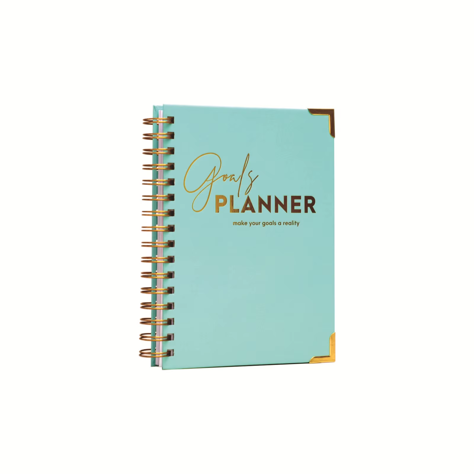Wholesale Custom Gold Coil A5 Planner Hardcover Organizer Daily Notebook Office Gift Stationery Supplies