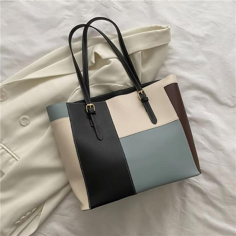 Large Capacity Female Shoulder Underarm Bag Fashion Texture Big Size Pu Leather Handbag Tote Bags For Women