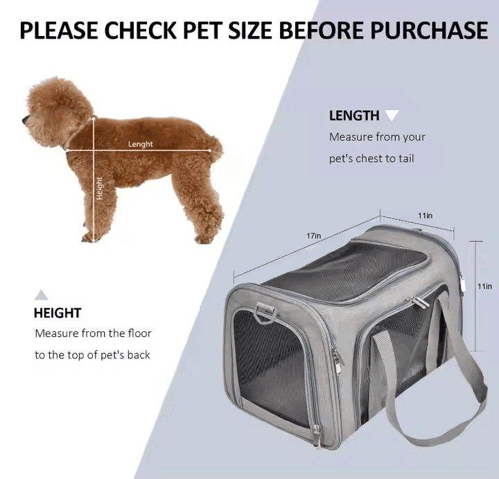 Pet Carrier for Small Medium Cats Dogs Airline Approved Small Dog Carrier Soft Sided Collapsible Puppy Carrier