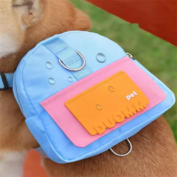 Lovely Outdoor Snacks Portable Small Pet Dog Bag Oxford Dog Backpack