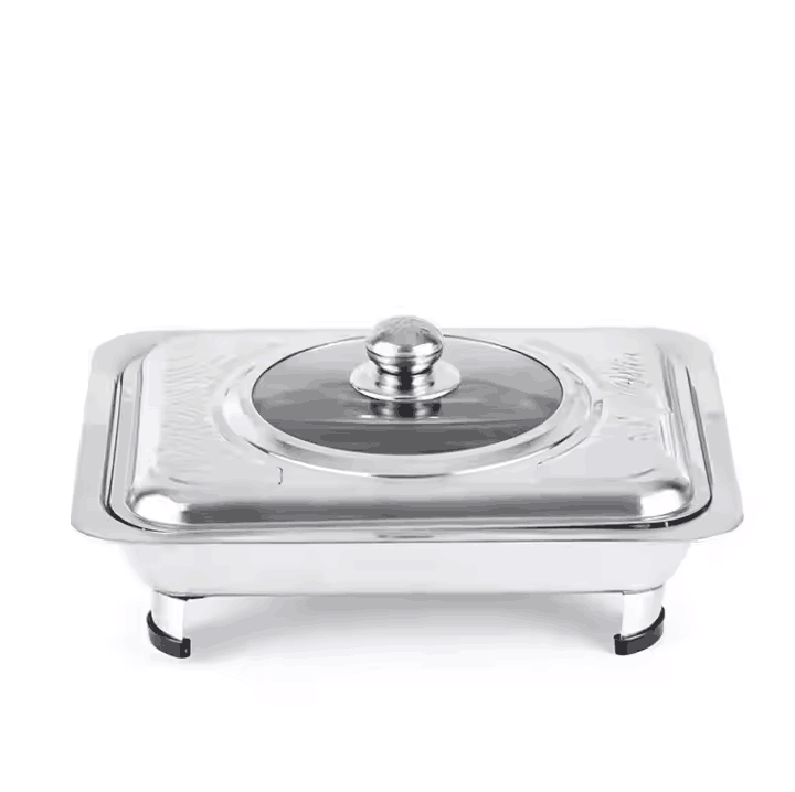 Factory Direct Commercial Hotel Food Warmer Stainless Steel Restaurant Buffet Chafing Dish With Lid Dish Plate