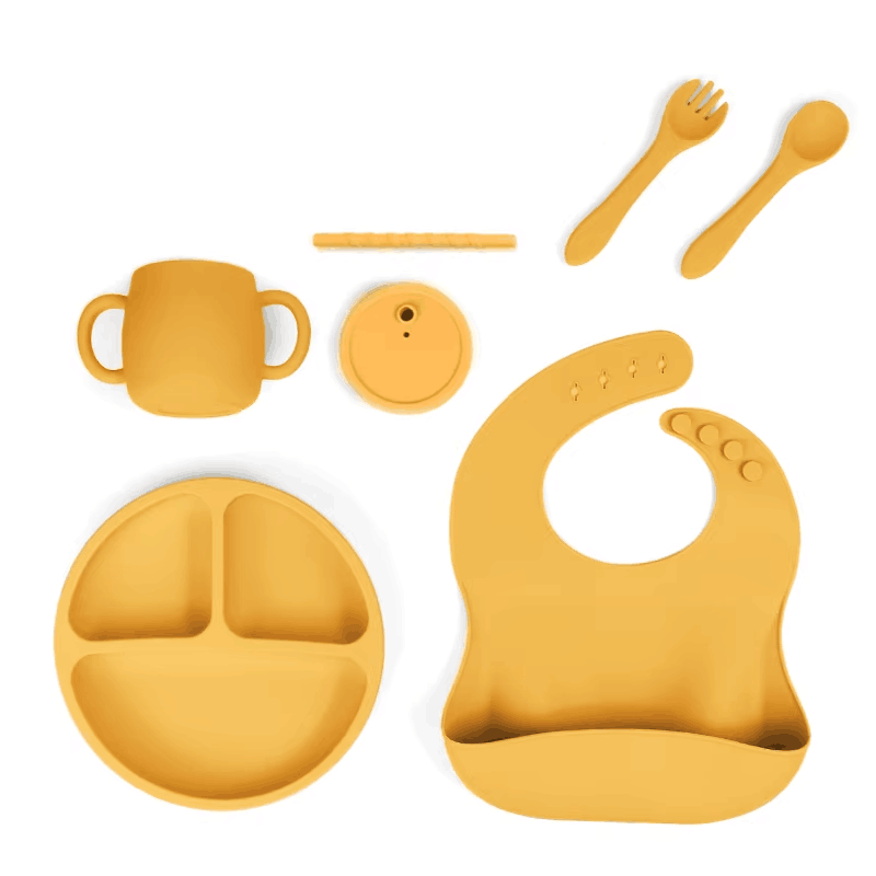 Top Seller Baby Supplies Silicone Baby Feeding Set Newborn Set Gift Baby Plate Set