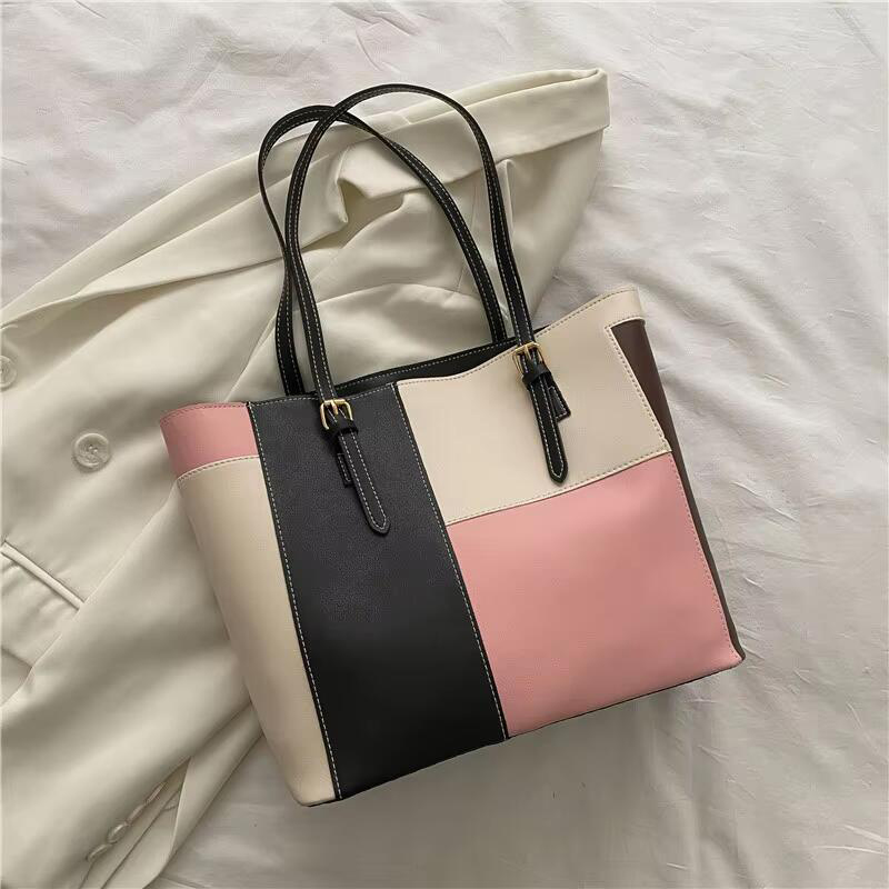 Large Capacity Female Shoulder Underarm Bag Fashion Texture Big Size Pu Leather Handbag Tote Bags For Women