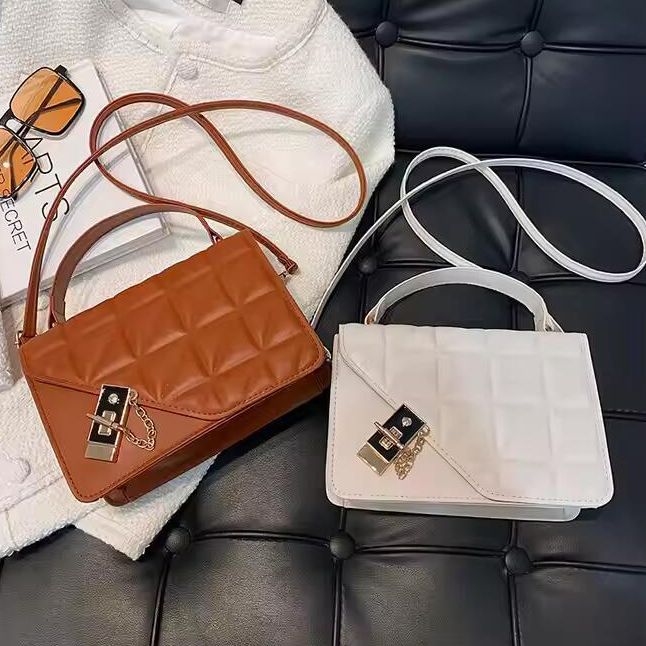 Fashion Simple Style Handbags Women Supplier Design Solid Color Square Female Shoulder Small Ladies Crossbody Bag