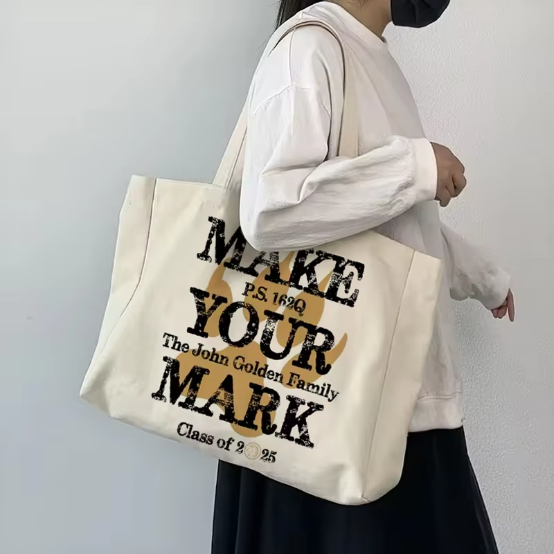 Custom Logo Popular Fashion Heavy Duty Large Personalized Eco Wholesale Shopping Cotton Canvas Tote Bag With Pocket