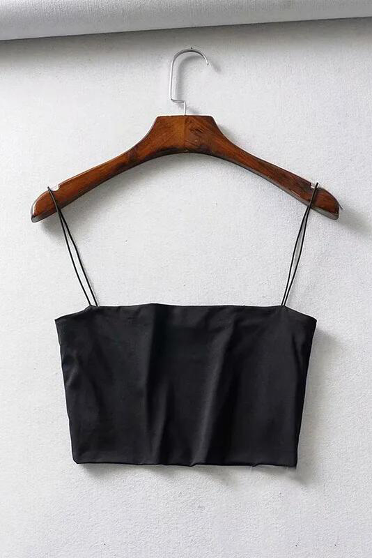 Women's Crop Top Sexy Elastic Cotton Camis sleeveless Short Tank Top Bar