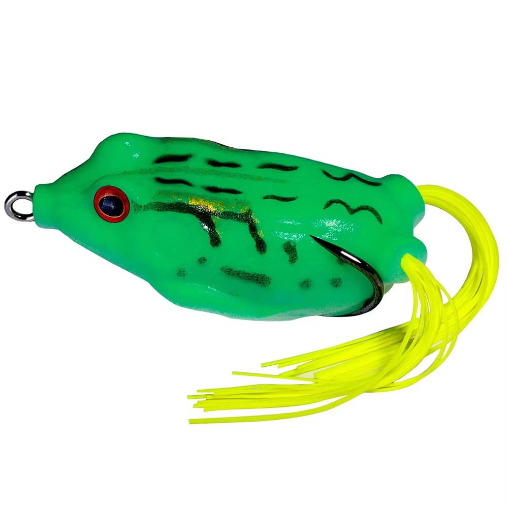 Wholesale 6.3cm 12.4g Artificial Soft Baits Topwater Frog Fishing Lures with Skirts