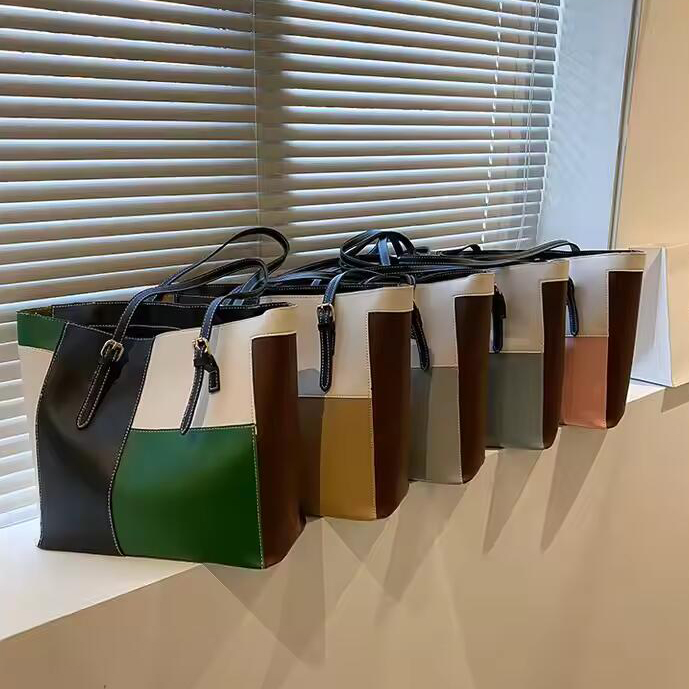 Large Capacity Female Shoulder Underarm Bag Fashion Texture Big Size Pu Leather Handbag Tote Bags For Women