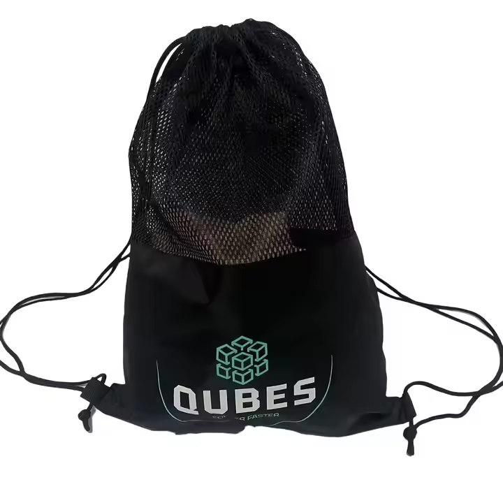 Custom Logo Printing Washable Bag Heavy Duty Mesh Polyester Nylon Drawstring Bag Sport Equipment Beach Storage Backpack Bag