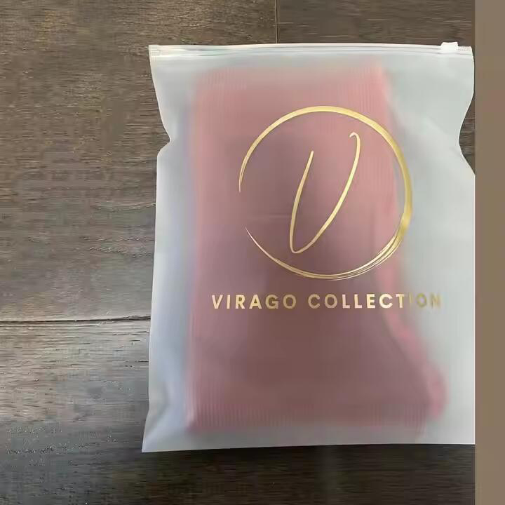 Resealable Biodegradable Custom Logo Garment Packing Self Sealing Frosted Zipper Plastic Bags