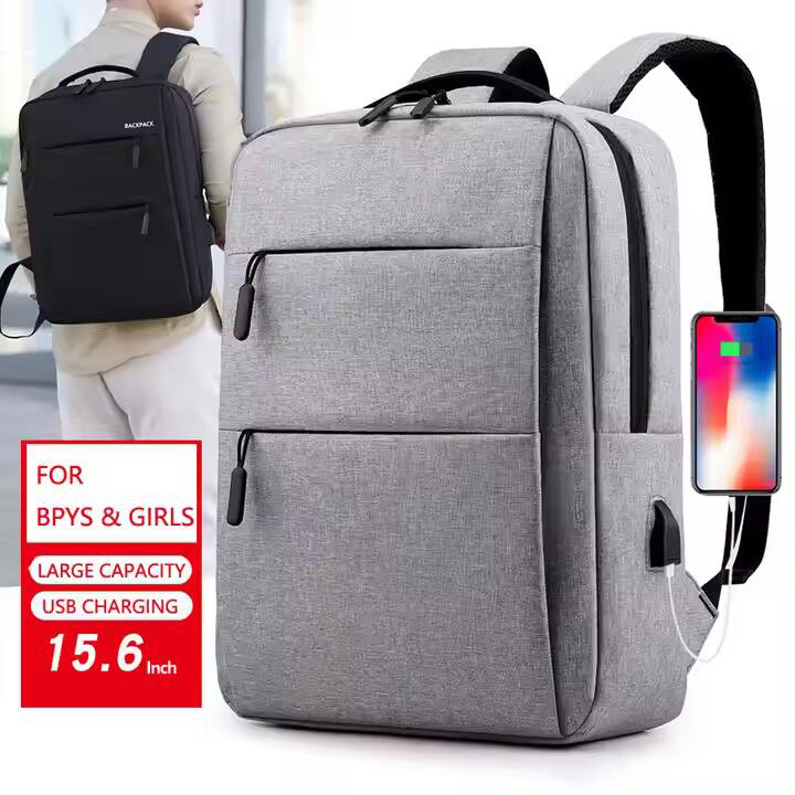 Custom Logo High Quality USB Charging Port Waterproof Smart Casual Sports School Travel Laptop Backpack Bag