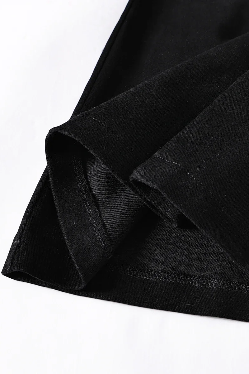 Y2K Retro Women's Black Flare Pants Streetwear Fashion Trousers Harajuku Wide Yoga Pants Aesthetic Clothes