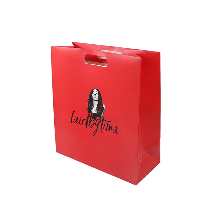 Luxury Ribbon Handle Boutique Shopping Packaging Customized Printed Euro Paper Gift Bags With Logo