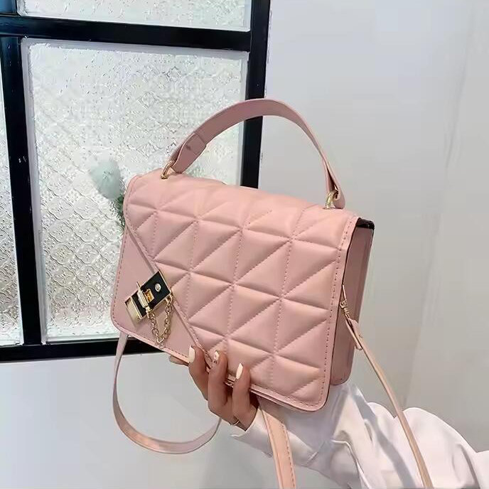 Fashion Simple Style Handbags Women Supplier Design Solid Color Square Female Shoulder Small Ladies Crossbody Bag