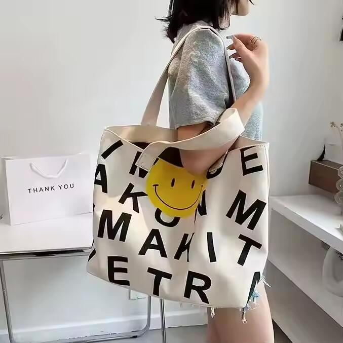 Custom Logo Popular Fashion Heavy Duty Large Personalized Eco Wholesale Shopping Cotton Canvas Tote Bag With Pocket