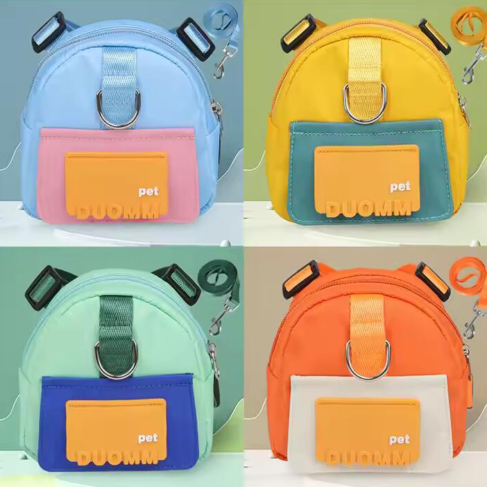 Lovely Outdoor Snacks Portable Small Pet Dog Bag Oxford Dog Backpack
