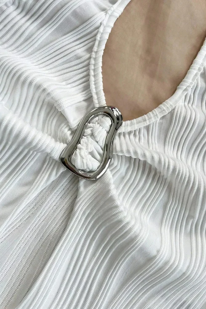 Sexy V-neck Halter Neck Crop Top for Women Sleeveless Solid Split Backless Top Y2K Clothes ﻿