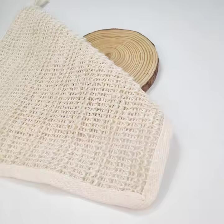 Wholesale Eco Friendly Reusable Bath Supplies Exfoliating Loofah Towel Sisal Natural Bath Wash Cloth Body Sponge Washing Cloth