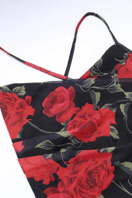 Flowers Print Spaghetti Strap Dresses Women Temperament Package Hip Bodycon Long Dress Fashion Sexy Backless Lady Slim Vestidos