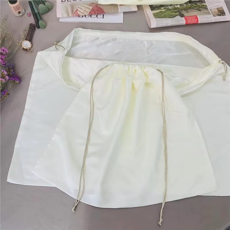 Custom Logo Satin Silk Silk Dust Bag For Handbags Travel Silk Storage Bag Drawstring Multi-Dimension