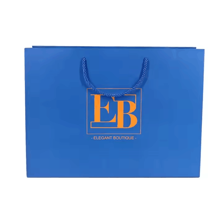 Luxury Ribbon Handle Boutique Shopping Packaging Customized Printed Euro Paper Gift Bags With Logo