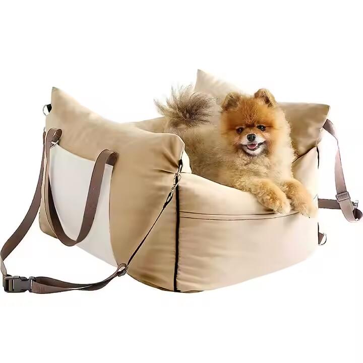 Pet Carriers Travel Bag Small Dog Car Seat Waterproof Dog Booster Seat Pet Travel Carrier Bed with Storage Pockets