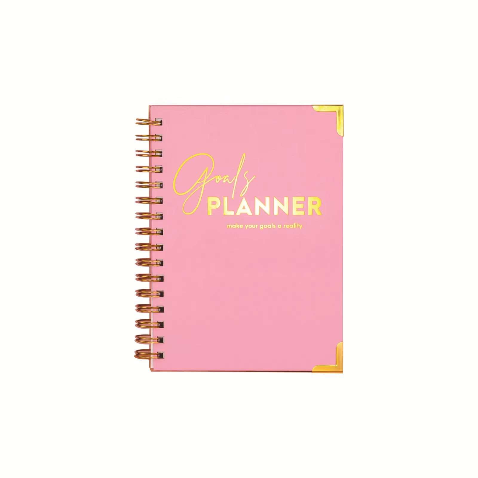 Wholesale Custom Gold Coil A5 Planner Hardcover Organizer Daily Notebook Office Gift Stationery Supplies