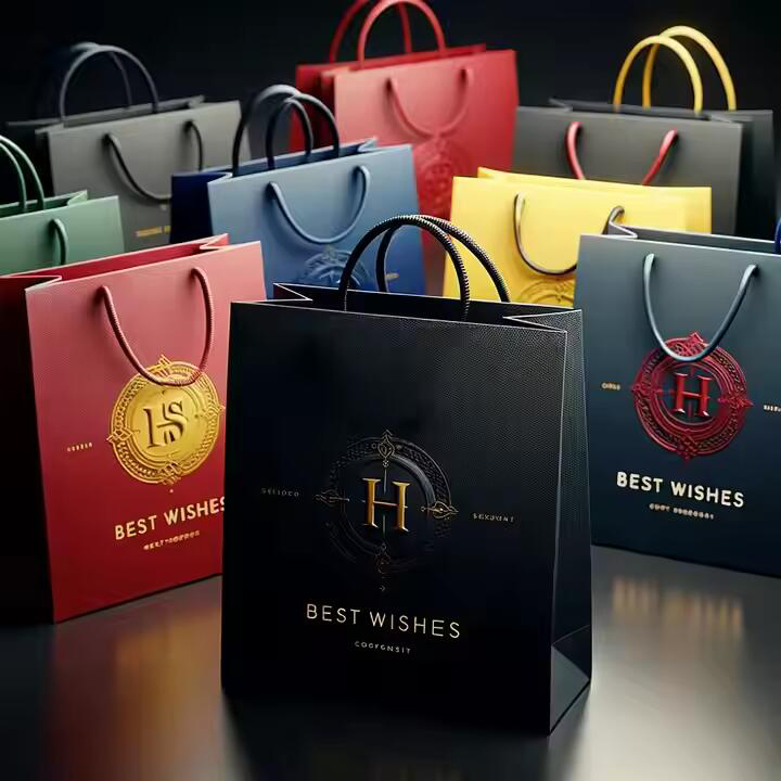 Wholesale Custom Printed Logo Luxury White Paper Bag Retail Boutique Shopping Gift Paper Bags With Your Own Logo