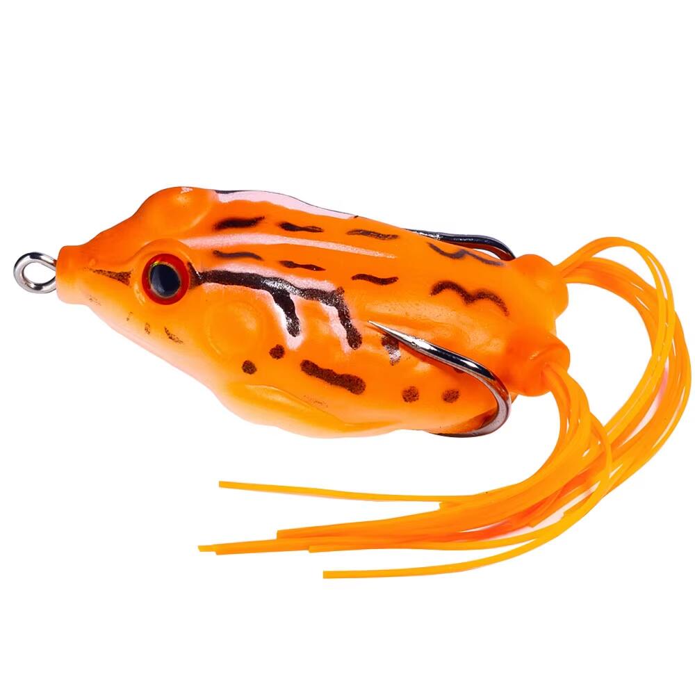 Wholesale 6.3cm 12.4g Artificial Soft Baits Topwater Frog Fishing Lures with Skirts
