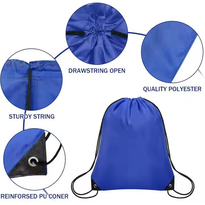 Wholesale Customized Eco-Friendly Polyester Nylon Drawstring Backpack Printed Sport Style Promotional Gift Bag Price