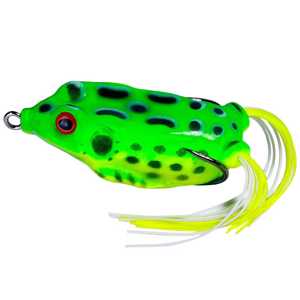 Wholesale 6.3cm 12.4g Artificial Soft Baits Topwater Frog Fishing Lures with Skirts