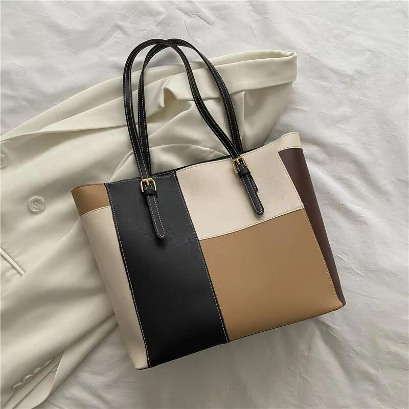 Large Capacity Female Shoulder Underarm Bag Fashion Texture Big Size Pu Leather Handbag Tote Bags For Women