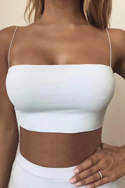 Women's Crop Top Sexy Elastic Cotton Camis sleeveless Short Tank Top Bar