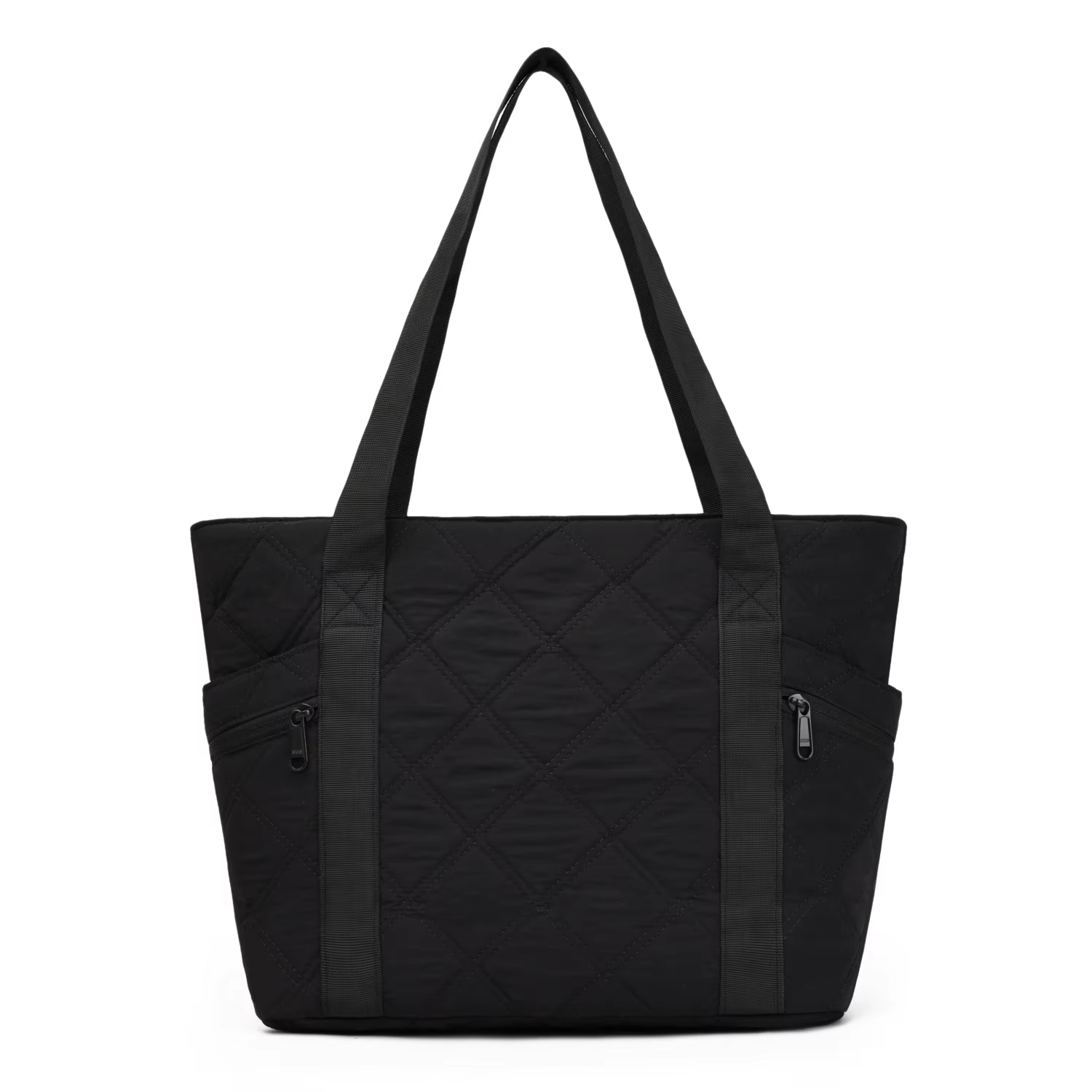 Large Capacity Casual Tote Travel Bag With Diamond Grid Luxury Polyester Shoulder Handbag