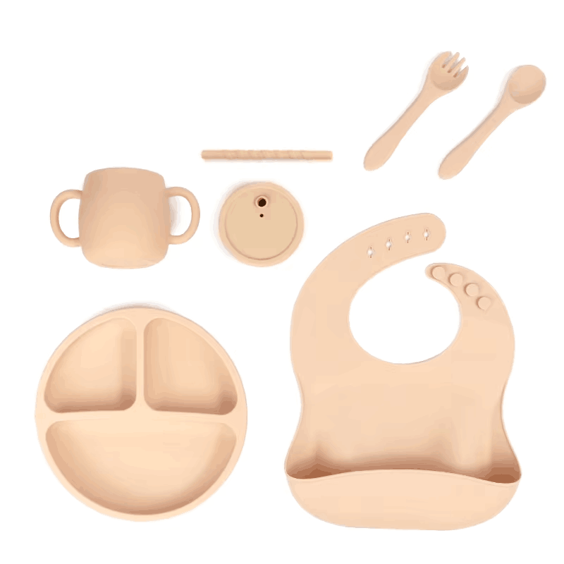 Top Seller Baby Supplies Silicone Baby Feeding Set Newborn Set Gift Baby Plate Set