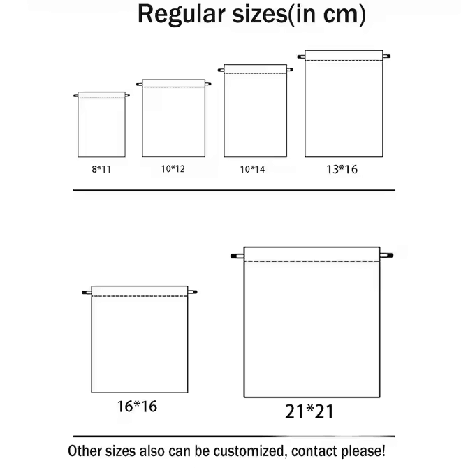 Cotton Canvas Drawstring Pouch Gift Jewelry Packaging Bags