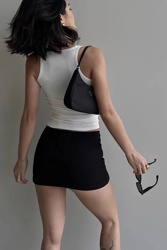 Women Scuplted Square Neck Tank Top