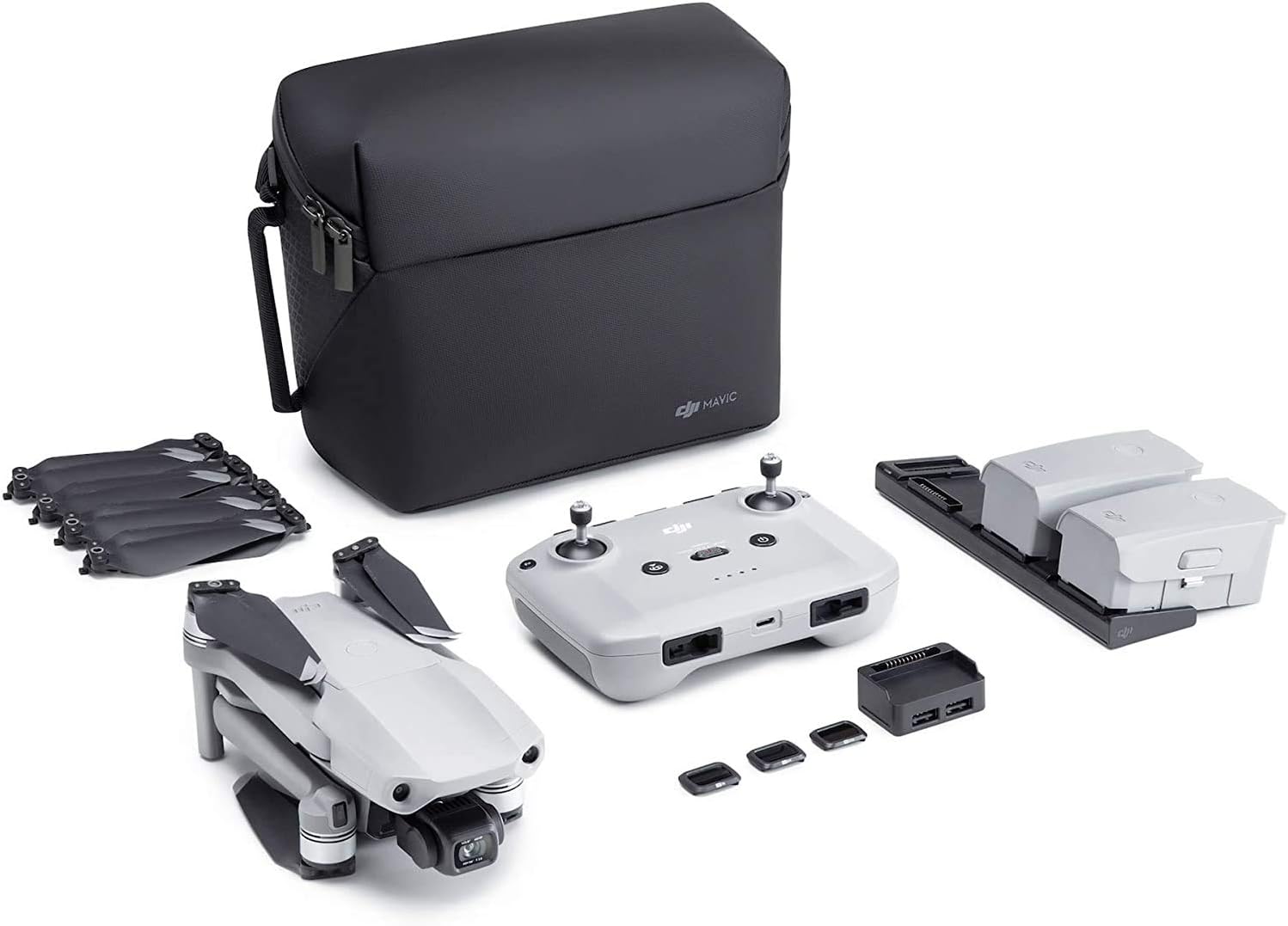 DJI Mavic Air 2 Fly More Combo - Drone Quadcopter UAV with 48MP Camera 4K Video 1/2 inch CMOS Sensor 3-Axis Gimbal 34min Flight Time ActiveTrack 3.0 - Grey