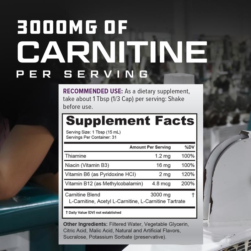 Cutler Nutrition Carnitine 3000 Liquid – Supports Energy, Recovery & Fitness