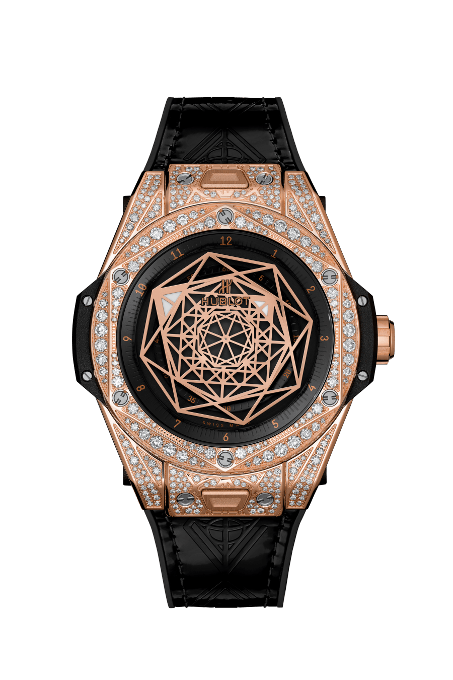 HUBLOT BIG BANG SANG BLEU KING GOLD PAVÉ 39MM 465.OS.1118.VR.1704.MXM18