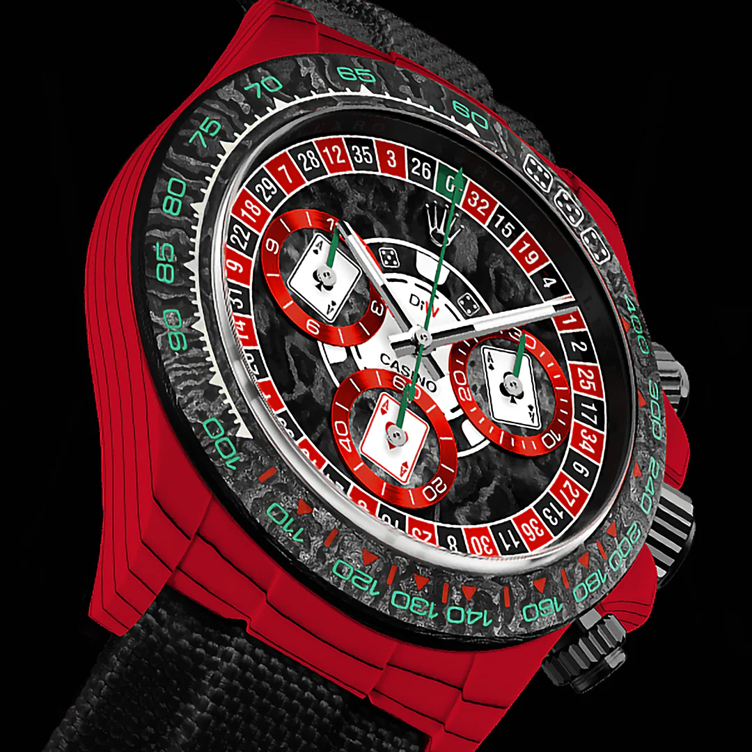 BEST DEAL Rolex Daytona DiW LUCKY PLAYER 3 CarboQuartz