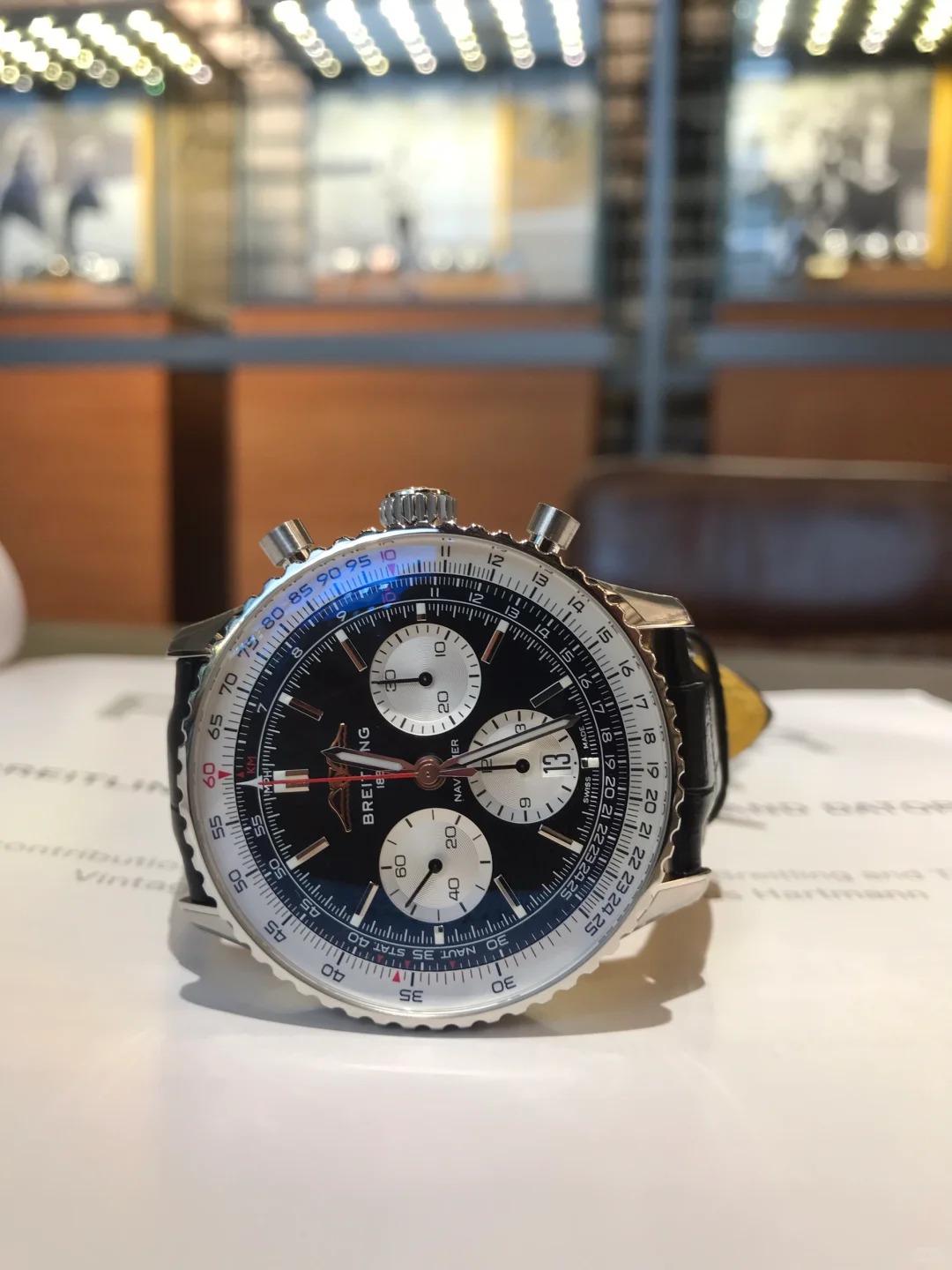 Breitling Navitimer 01 46mm Black Dial Replica AB012012/BB01/743P/A20BA.1