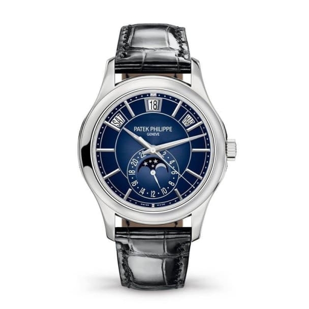 Patek Philippe Complications 18k White Gold 5205G-013 with Blue Sunburst dial Watch