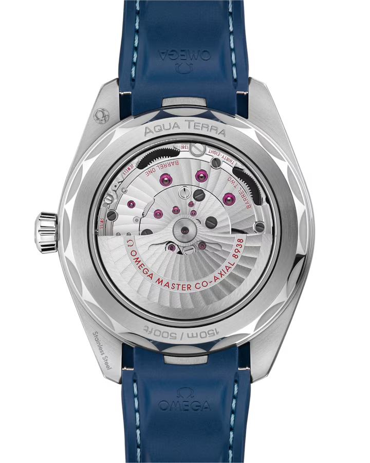 Omega Seamaster Aqua Terra World Time Automatic Chronometer Blue Dial Men's Watch