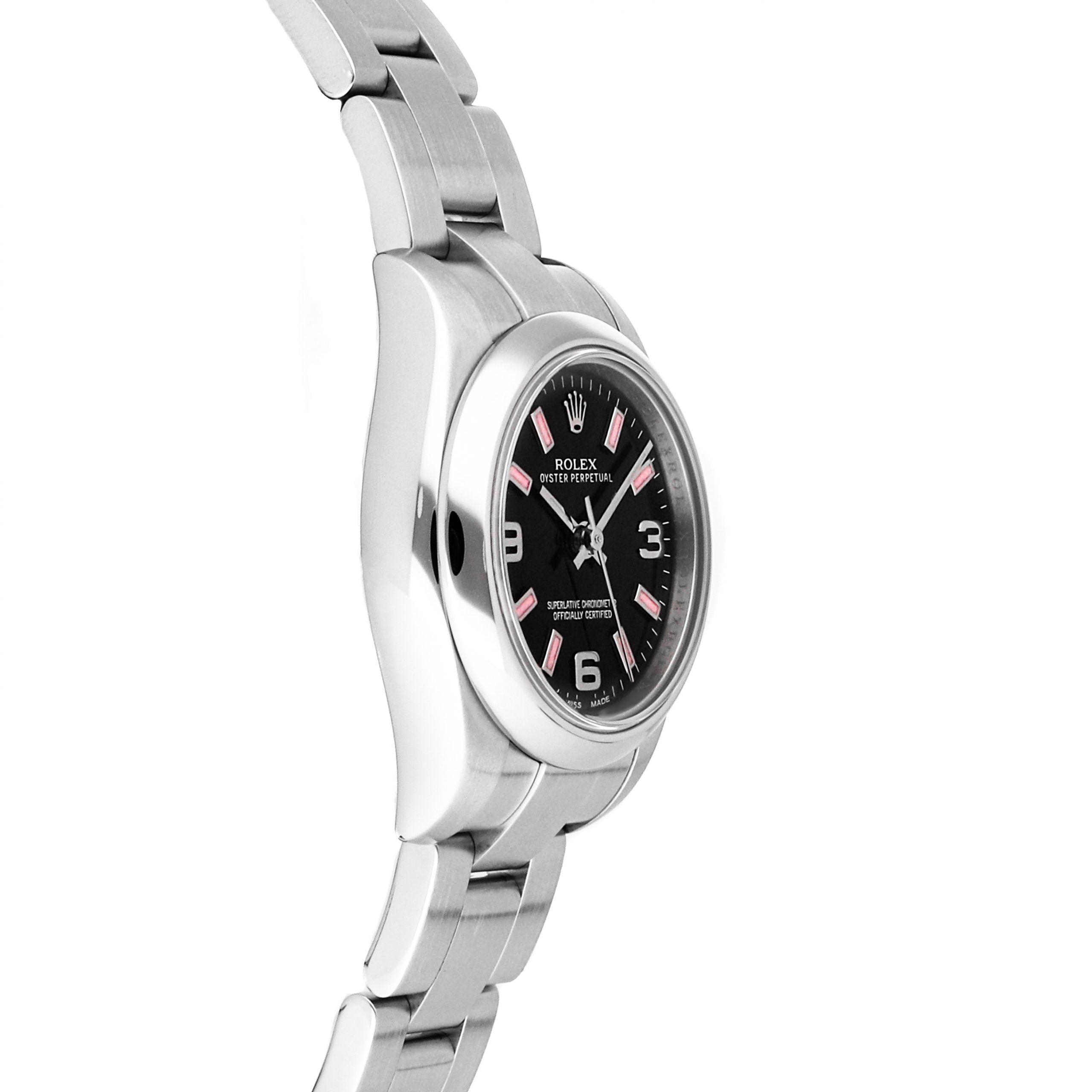 Rolex Super Clone Watch : Oyster Perpetual 176200 BLK PNK IX AR OYS