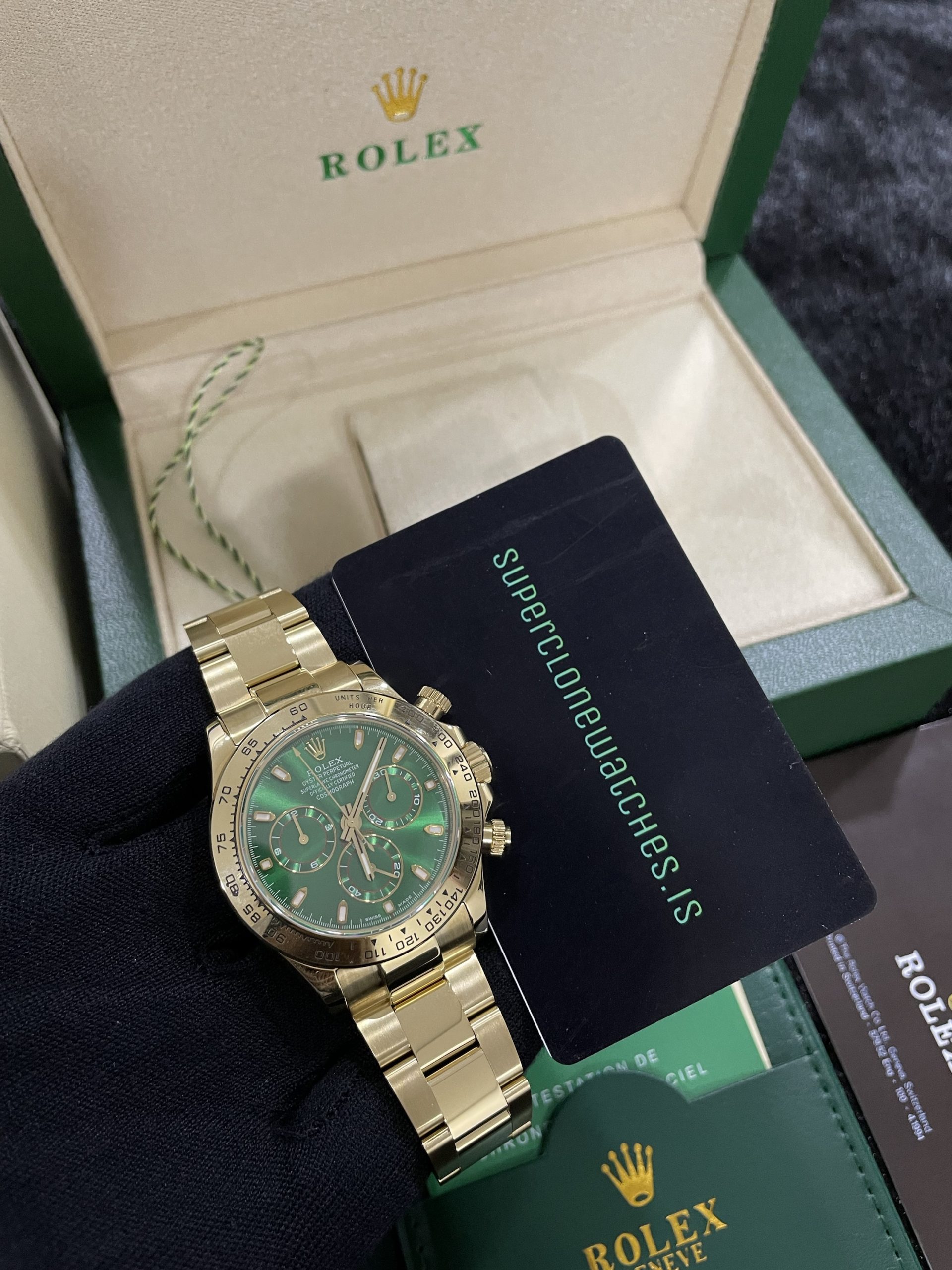Rolex Daytona 116508 Gold Green