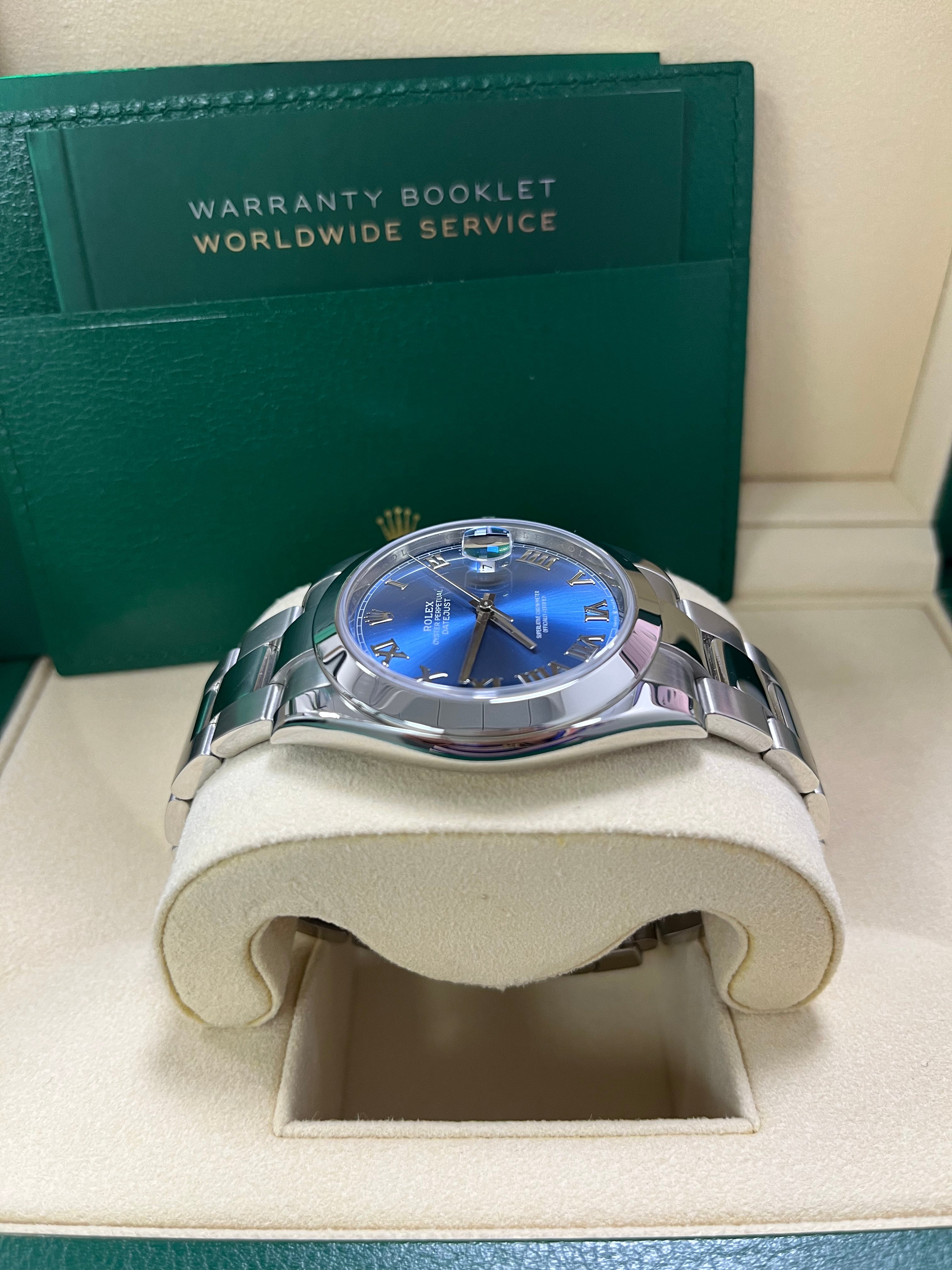 Rolex Datejust 41mm ��Blue Roman Dial�� Oyster Bracelet Reference # 126300