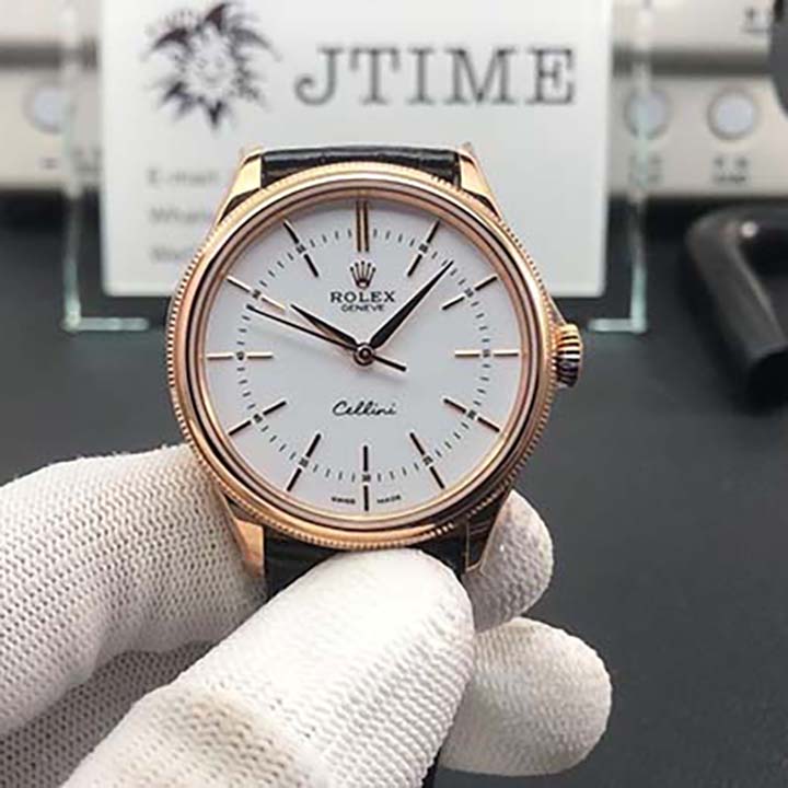 Rolex Cellini 39 mm 18 ct Everose gold polished finish m50505-0020