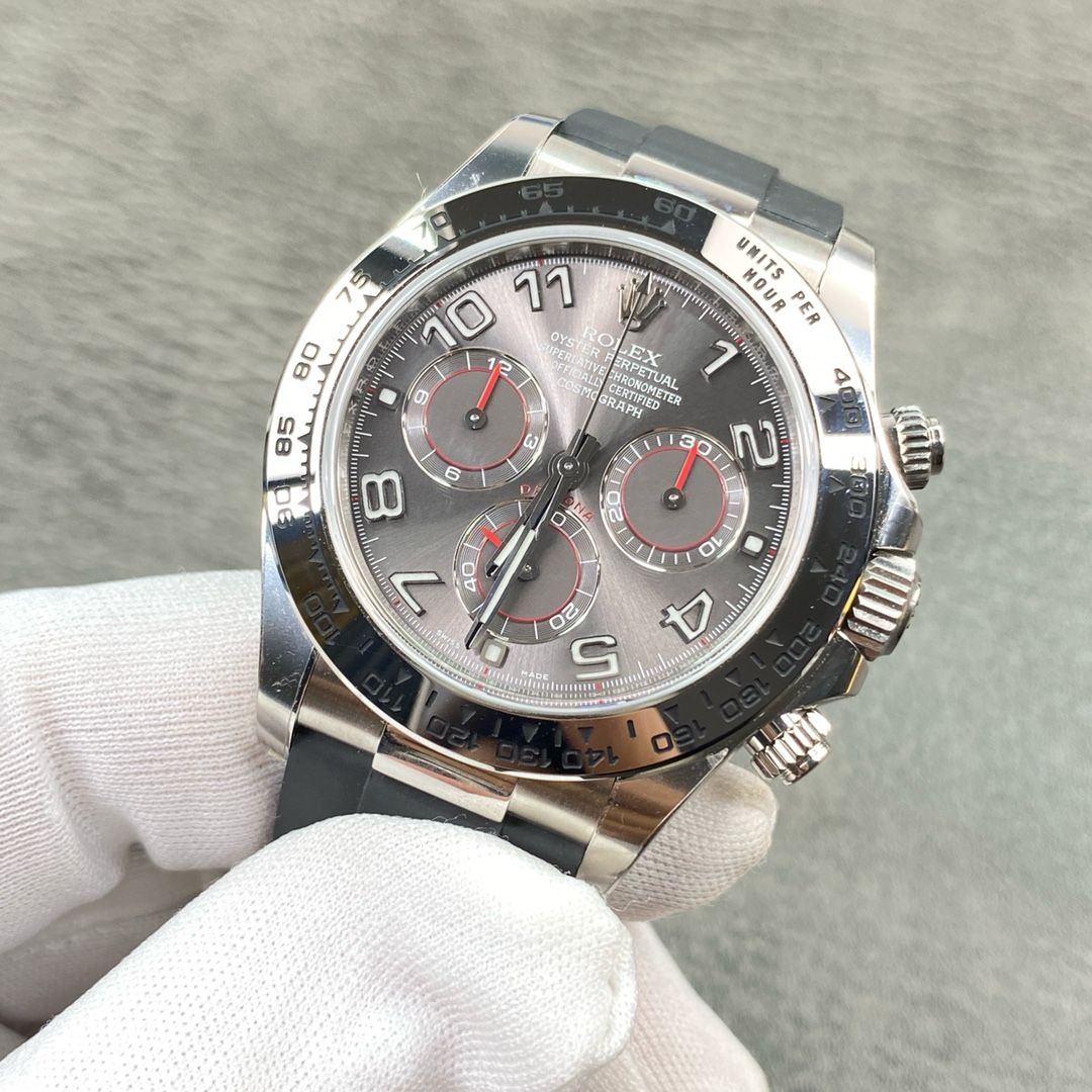 Replica Rolex Daytona 116519LN Grey Racing Dial 4130 Movement Watch